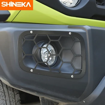 SHINEKA Lâmpada de Capas Para Suzuki Jimny JB74 Ferro Carro da Frente Lâmpada da Luz de Névoa de Decoração de cobre Acessórios Para Suzuki Jimny 2019-2021