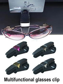 1PCS de Acessórios para carros Estacionamento Interior de Óculos Caso Auto Viseira de Sol do Suporte de Óculos de Óculos de sol Clipe do Titular do Cartão de Óculos Acessórios