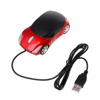 Novo 1000DPI Mini Carro de Forma Durável com Fio Mouse USB Óptico 3D Inovadores, 2 Faróis de Jogos Ratos Para PC Computador Portátil MacBook