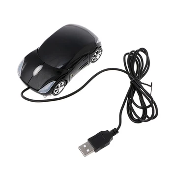 Novo 1000DPI Mini Carro de Forma Durável com Fio Mouse USB Óptico 3D Inovadores, 2 Faróis de Jogos Ratos Para PC Computador Portátil MacBook