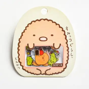 50 pçs/pack de desenhos animados Japoneses Sumikko Gurashi de PVC Decorativos, Adesivos de DIY Scrapbooking Gato Urso Etiqueta Autocolante Diário Álbum de Brinquedos