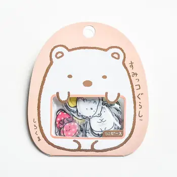 50 pçs/pack de desenhos animados Japoneses Sumikko Gurashi de PVC Decorativos, Adesivos de DIY Scrapbooking Gato Urso Etiqueta Autocolante Diário Álbum de Brinquedos