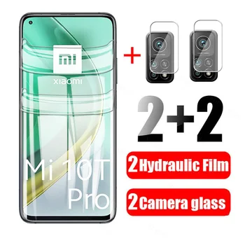 4 in1 Hidrogel Filme Mi 10T Pro 5G Protetor de Tela para Xiaomi 10TPro 10 T Pro Mi10T Lite Pro Mi10 Mi10pro Câmara de Vidro do Filme