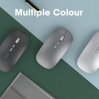 Sem fio Bluetooth Mouse Metal Rolo Recarregável Ergonomia Óptica de 1200 DPI Mouse para Jogos Para Computador Portátil do PC do Mouse Gamer