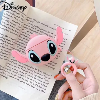 Disney Bonito dos desenhos animados Ponto sem Fio Bluetooth Fone de ouvido Caso Airpods 1 2 com Fivela Correia Menina Escudo Protetor