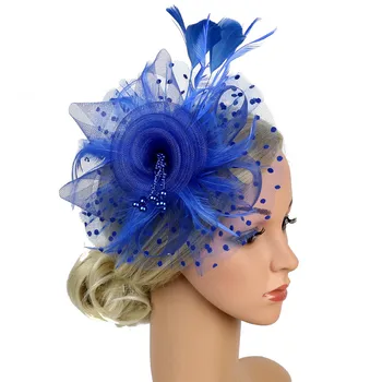Mulheres Grampo De Cabelo De Penas De Casamento Casual Fascinator Grande Gatsby Cabeça Pérola Charleston Festa Floral Headwear 2021 Novo *15