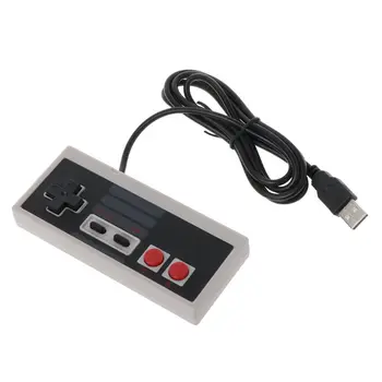 USB Controlador de Jogos Plug-Play Plástico Preto+Cinza para NES PC Windows Novo