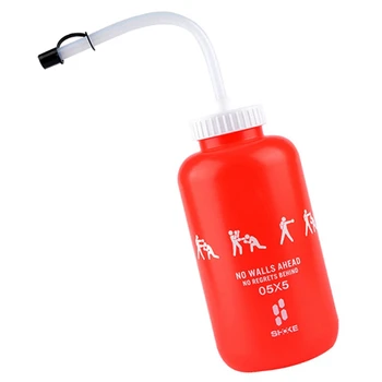 Topo!-SHOKE Lacrosse Garrafa de Água de Longo Canudo de Plástico BPA Livre Goleiro Boxe Garrafa de Água de 1 Litro por Esporte