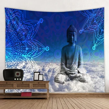 O budismo Tapeçaria Pendurada na Parede Boheme Mandala Tapeçaria em Casa 3D de Decoração de Sala de estar de plano de Fundo de Parede, Tapete de Pano Hippie
