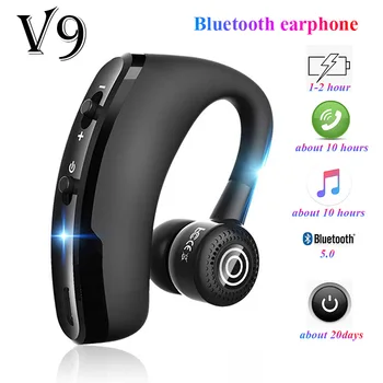 V9 fones de ouvido fones de ouvido Bluetooth mãos-livres auricular sem fios de Negócios fone de ouvido Unidade Chamada de Esportes fones de ouvido para o iphone Samsung