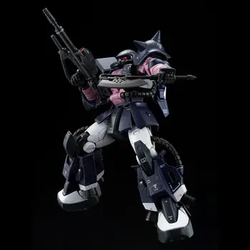 Original Bandai Modelo Gundam PB RG 1/144 MS-06R-1A PRETO TRI-ESTRELAS ZAKU II Unchained Mobile Suit Montar o Modelo de Figuras de Ação