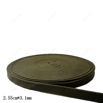 Tecido fita de borda de espessura de 2,55 puro algodão borda da tira de caqui verde do exército mochila borda de um metro
