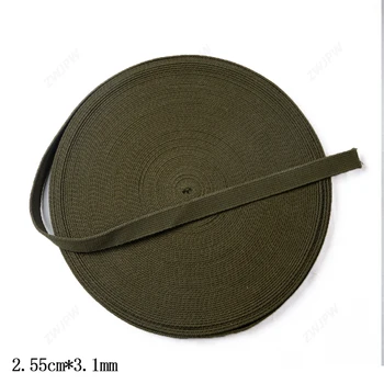 Tecido fita de borda de espessura de 2,55 puro algodão borda da tira de caqui verde do exército mochila borda de um metro