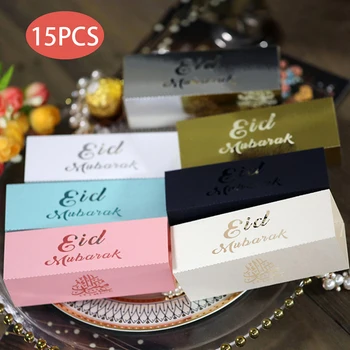 15pcs Eid Mubarak Chocolate Caixa de FavorIslamic Festival islâmico Feliz Eid