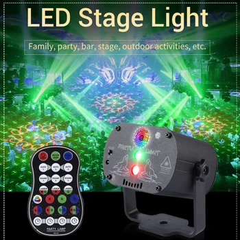 USB Disco de Luz do RGB do Projetor do Laser Estágio de Iluminação de Efeito de LED Festa de Luzes de Iluminação Comercial Boate Lâmpada de Parede Decoração