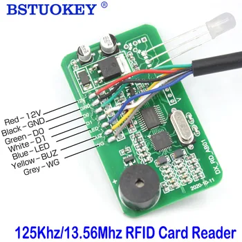 Dupla Frequência RFID Cartão Decodificador de Módulo RFID Leitor de 125KHz TK4100 de 13,56 Mhz Wiegand 26/34 Saída de Bordo Para Controle de Acesso