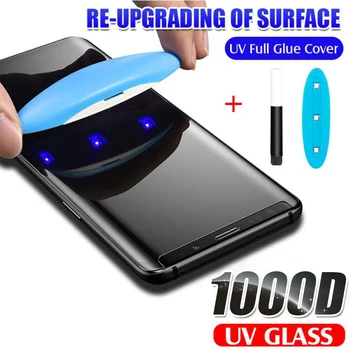UV Cola Líquida 1000D de Vidro Temperado Para o iPhone 12 Pro Max Protetor de Tela Para o iPhone 12 5.4 6.1 6.7 polegadas de Vidro de Proteção do Filme