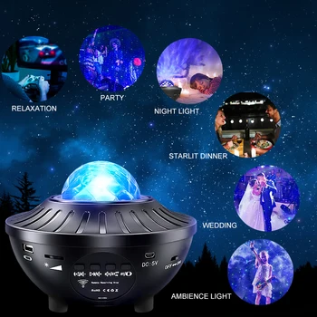Música Bluetooth Céu Estrelado a Lâmpada do Projetor do Universo Star Galaxy Projetor Luz da Noite Cheia de Estrelas Crianças Presentes de Aniversário