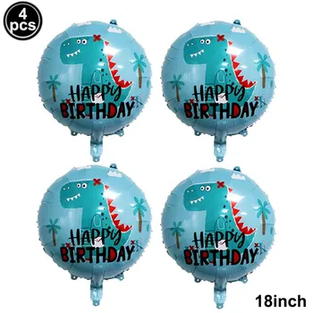 Dinossauro da Festa de Aniversário de Suprimentos Feliz Aniversário Banner Balões 18