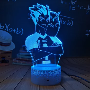 KEI TSUKISHIMA LED 3d ANIME LÂMPADA de HAIKYUU Mangá Presente Anime 3d Lâmpada Lâmpada Luz da Noite Otaku Presente Bem Embalado E Rápido de Dropship