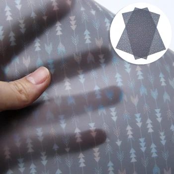 A Chevron Impresso Geléia Faux Couro Sintético, Tecido para o Arco Vinil Textil,DIY Artesanais de Materiais de Artesanato,1Yc10206
