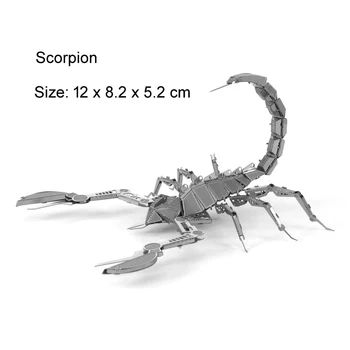 3D Metal Quebra-cabeça do inseto Libélula louva-a-deus Escorpião Tarantula modelo de KITS de Montar o Quebra-cabeça de Presente Brinquedos Para Crianças