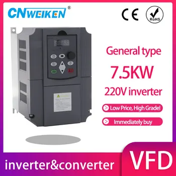 2.2 KW 3HP 220V Inversor VFD e Conversores de Frequência Variável Unidade VSD Controle de Velocidade para CNC Router