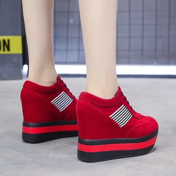 Nova Moda De Calçados Femininos 2021 Conforto Respirável Compras Senhoras Andando Sapatos De Verão, Sapatos De Plataforma Mulheres O Aumento De Sapatos