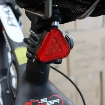 Bicicleta Luzes ao ar livre Capacete de Ciclismo lâmpada Triângulo da Luz da Cauda Tripla Modos de Flash Impermeável, o Aviso de Segurança Traseiros de Luz da Venda Quente