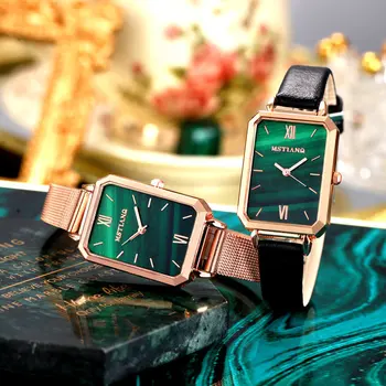 Luxo Malaquita Watch Dial para as Mulheres Senhora Simples Prato Quadrado Relógio Digital Amante Presente do Dia dos Namorados Relógio de Pulso Relógios