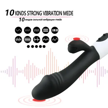 Vagina Vibrador Vibrador Coelho de Vibração de Brinquedo, Estimulador de Clitóris G-spot Massagem, 10 Velocidades Feminino Masturbação Brinquedos para Adultos