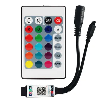 RGB Remoto Dimmer Controlador Para o Diodo emissor de Luz do Controlador da Tira SMD 2835 5050 Luzes de LED De 24 Teclas de 44 Teclas LED IR Bluetooth WIFI