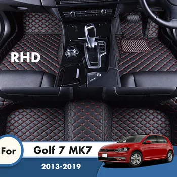 RHD Tapetes Para Golf 7 MK7 2019 2018 2017 2016 2013 de Carro Tapetes Tapetes Auto Acessórios de decoração Para a Volkswagen VW