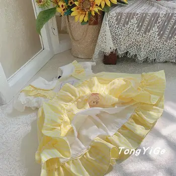 Miayii De Roupas De Bebê Espanhol Lolita Vintage Turquia Arco Bordado Vestido De Impressão Festa De Aniversário De Páscoa Vestido De Princesa Para Meninas A74