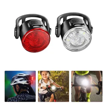 2PCS DIODO emissor de Luz de Moto da Frente da Bicicleta as Luzes Recarregáveis usb MTB Estrada de Montanha de Bicicleta Lanterna Farol Equipamento de Ciclismo