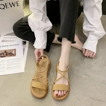 Mulheres Sandálias de Verão Novo Estilo Confortável de Fadas Televisão Romano Sandálias Casuais Sandálias de Calçados femininos Sapatos de Plataforma