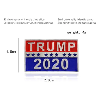 Chique faixa de Donald Trump, presidente 2020 broche; República de moda emblema amigo dom speldje escobato