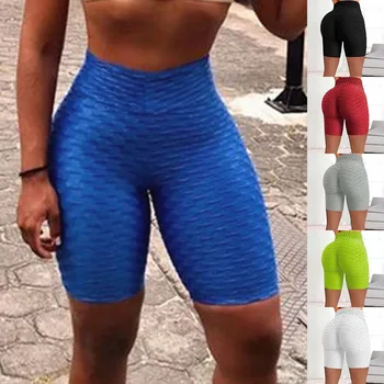 2021 Mulheres Yoga Shorts de Cintura Alta sem costura Hip-Up Apertado Elástico Calções de Desporto Push-Up Execução de Fitness, Roupas de Ginástica Legging mulheres