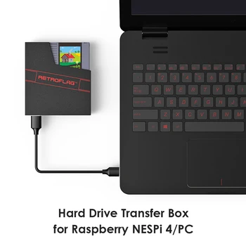 Retroflag NES Estilo Cartucho Unidade de disco Rígido Compartimento para NESPi 4 Caso Raspberry Pi Laptop PC TV Android para o Framboesa NESPi 4/PC