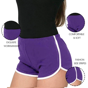 Ginásio De Esportes De Shorts Mulheres De Verão Candy Color Runing Yoga Calças Curtas Casual Senhora Cintura Elástica Correndo Calças Curtas