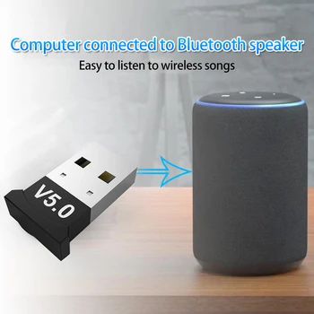 Bluetooth USB-compatível com Placas de V 5.0 USB Wireless Adaptador de Computador Receptor de Áudio do Transmissor Adaptadores do Portátil Fone de ouvido PC