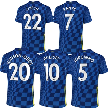 2021 22 ChelseaES casa masculina de Manga Curta, camisa de Futebol de 2022 Tai Qualidade de Personalizar o Nome de Número de Camisolas de Futebol