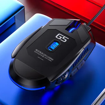 G5 Mudo com Fio Mouse para Jogos RGB luz de fundo Mecânica Silêncio Mouse Tecla 6 3200 DPI, RGB E Esporte - o Mouse Para o Computador de Laptop Gamer