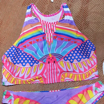 2021 Verão de Novo Senhoras Maiô Biquíni de Duas peças Swimsuit Sexy Pintado Design de Padrão de Cruz Halter Cintura Baixa Cor Sólida Quebra-cabeça