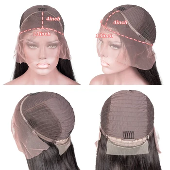 Corpo onda de rendas frente perucas de cabelo humano para as mulheres negras peruano perucas de lace 13x4 hd transparente e laço frontal peruca de 30 polegadas pré arrancado