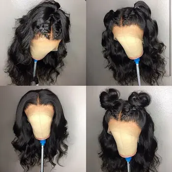 Corpo onda de rendas frente perucas de cabelo humano para as mulheres negras peruano perucas de lace 13x4 hd transparente e laço frontal peruca de 30 polegadas pré arrancado