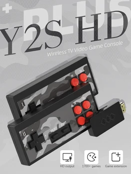 4K de Vídeo HD Consola de jogos Construído Em 1700 Jogos Clássicos Mini Retro Jogo de Console sem Fio Controlador de Saída de TV Dual Jogadores