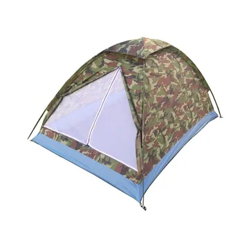 2 Pessoas Impermeável Acampamento de Tendas Portáteis 190T camuflado Única Camada de Tendas para o Exterior Viagens de Caminhada 200*140*110 cm