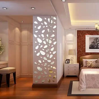 Sala de estar, quarto, sala de jantar PLANO de fundo de parede decoração calçada colar tridimensional espelho de parede colar de decoração de parede