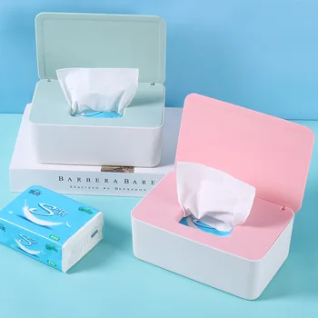 Simples e grande capacidade de poeira tampa para evitar a perda de umidade de toalha de papel molhada caixa de família do bebê toalha molhada caixa de armazenamento de caixa de tecido